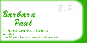 barbara paul business card